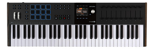 Controlador De Teclado Midi Usb 61 Teclas Negro Con Software