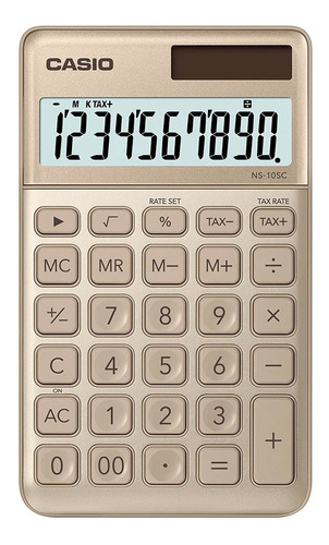 Calculadora De Escritorio Casio Ns10sc 10 Digitos A Pila/sol