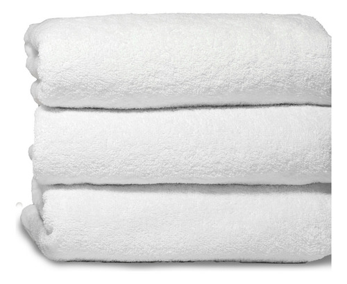 10 Toallas Pullman Hoteleras Real 40x70 180g. Blancas Color Blanco Facial