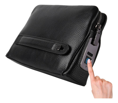 Cartera Safety Fipilock Fl-v1 De Piel Con Cremallera Intelig