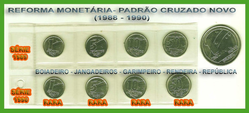 Moedas Do Brasil 2 Séries Raras De Cruzado Novo 1989_1990-38