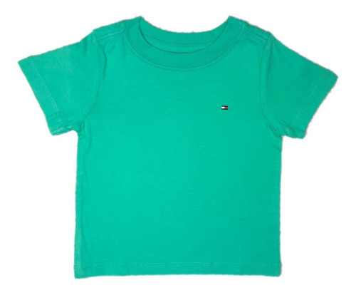 Camiseta Infantil Verde Gola Redonda Tommy Hilfiger Original