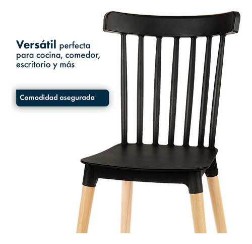 Silla Nordica De Comedor Windsor Modernas Set X6 Gardenlife