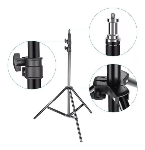 Tripé Para Ring Light Iluminação Suporte 1.6 Metros