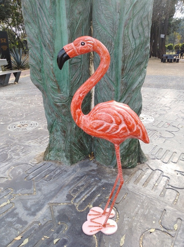 Flamingo O Garza De Aluminio Fundido