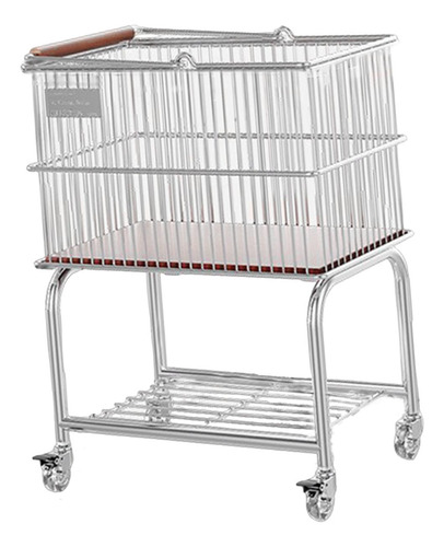 Carrito Utilitario Con Ruedas Para Marrón De 2 Niveles