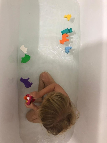 Imagen 2 de 7 de Equilibrio Animales Goma Eva Didáctico Apilable Bañera Sello