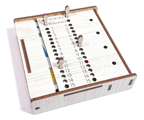 Caja Truquera De Madera Con Nipes Con Anotador Juego De Mesa