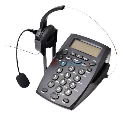 Teléfono Para Auriculares Teclado Lcd Display Business Call 