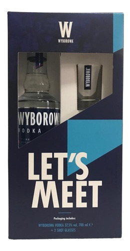 Kit Vodka Polonesa Wyborowa 700 Ml + 2 Copos Shot De Vidro