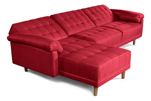 Sala Modular Landon Makora Beehive Memory Foam De Lino Color Rojo