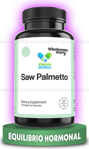 Wholesome Story Saw Palmetto 500mg 100 Capsulas Vegetariana Sabor Sin Sabor