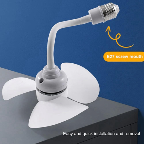 Ventilador Universal Atornillable E27, Techo Con Base De Ros