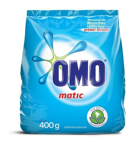 Detergente En Polvo Matic Multiaccion Omo 400 Gr