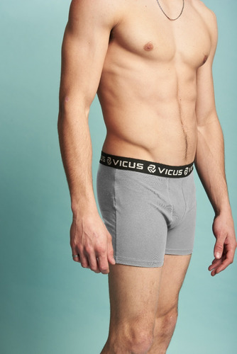 Imagen 3 de 6 de Boxer Vicus Loged Hombre Gris Melange