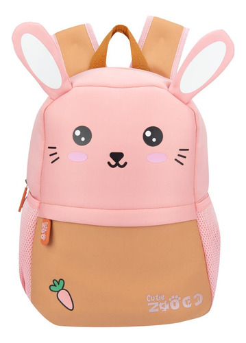 Mochila Escolar Cutie Zoo Rosa Bp34