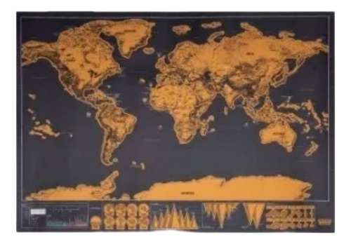 Mapa Mundi Gigante Com Raspadinha! 60x82 Ctm, À Pronta !