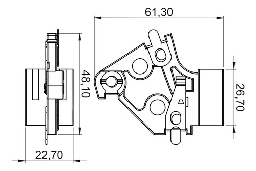 Portacarbon De Alternador Tipo Delco Chevrolet Monza/opala