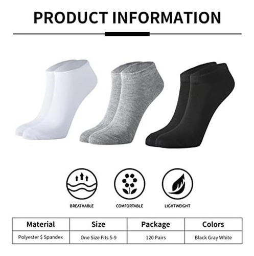 160 Pares De Calcetines Tobilleros Finos De Corte Bajo Para