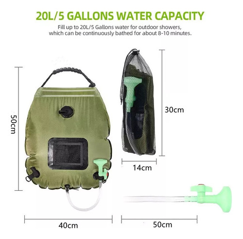 . Bolsa De Água Bh, Bolsa De Chuveiro Solar Para Acampamento