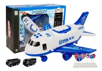 Comprar Avion De Policia Carritos Coches Luz Y Sonido Juguete Niños