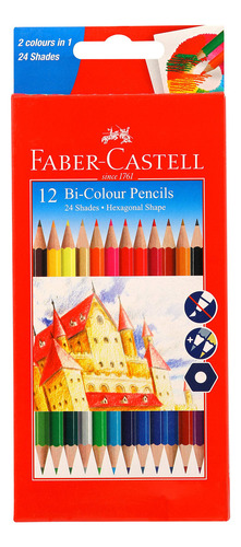 Lápices Bicolor 24 Tonos Paquete De 12 Unidades