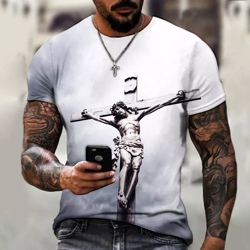 Bb Dios Religión Cristo Jesús Cruz Impresión 3d Playeras