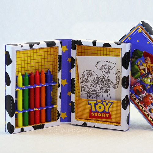 Caixinha Livro Com Kit De Colorir Toy Story