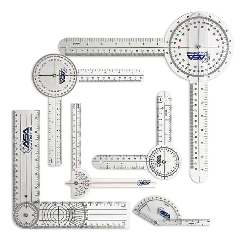 Asa Techmed 6 Reglas Angulo Transportador Medico 360 12 8 6 