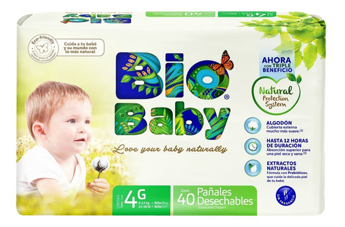 2 Pack Pañal Bio Baby Talla 4 40 Pza