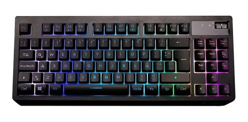 Imagen 1 de 10 de Teclado Gamer Vsg Pulsar Rgb Membrana Tkl 88 Teclas Pc Usb