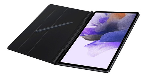 Imagem 2 de 7 de Capa Book Cover Original Samsung Galaxy Tab S7+ S7 Fe Preta