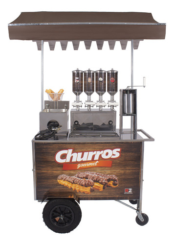 Carrinho Churros Masseira Fuso 4 Doceiras E Resistência - R2