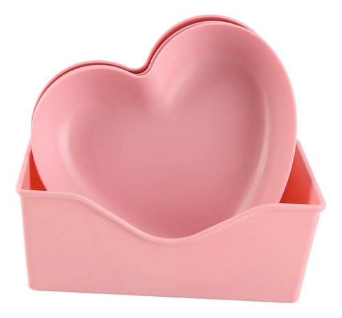 Plato Para Servir, Plato De Plástico Con Forma De Corazón, F