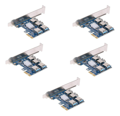 5 Tarjetas Pcie 1 A 4 Pci Express 16x Riser Card Pci-e 1x Na