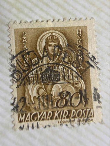 Sello Postal Hungría Virgen De Hungría 1932