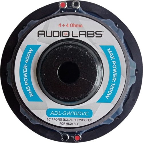 Par Subwoofer 10pLG Audio Labs Adl-sw10dvc Dble Bobina 1200w Color Negro