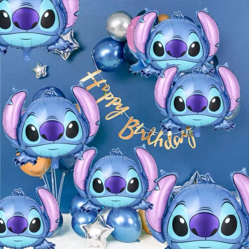Globos Stitch 14 Pzas Azul Acero Stitch