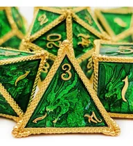 Comprar Haomeja Dnd Dice Metal Dragon Set Dados 7 Dados De Rol D&d D