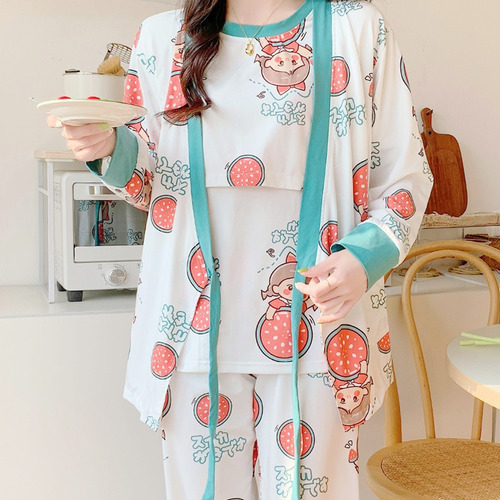 Xl - Conjunto Ligero De Pijama De Lactancia Posparto