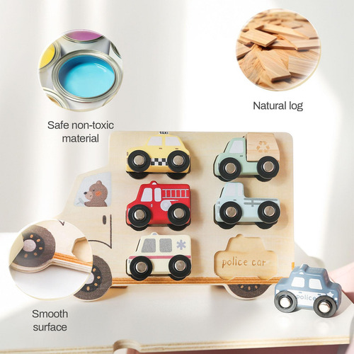 Rompecabezas De Vehículos De Madera, Juguetes, Creatividad,