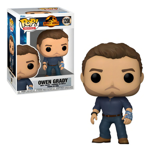 Funko Pop! Boneco de ação Owen Grady 55295 da coleção Jurassic World Dominion #1208