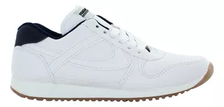 Panam Tenis Escolar Similpiel Blanco Marino Niño 81723