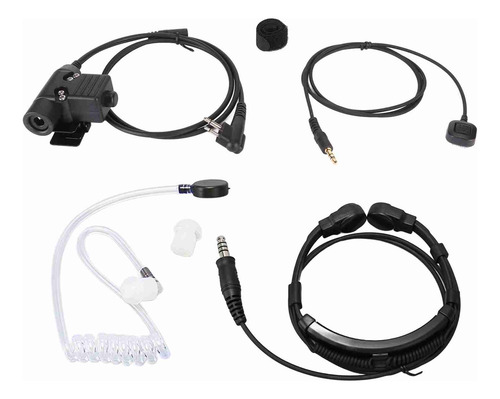 Auriculares Con Micrófono De Garganta, 7,1 Mm, Portátil, Par