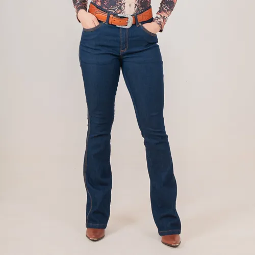 Calça country feminina boca cheap larga