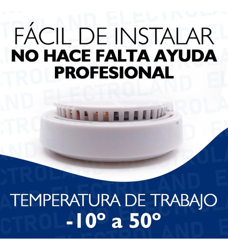 Alarma Sensor Detector De Humo Autónomo Inalámbrico Fotoeléctrico