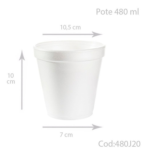 Cumbuca De Isopor 480ml Dart 300 Unidades - Sopa Caldos Açaí