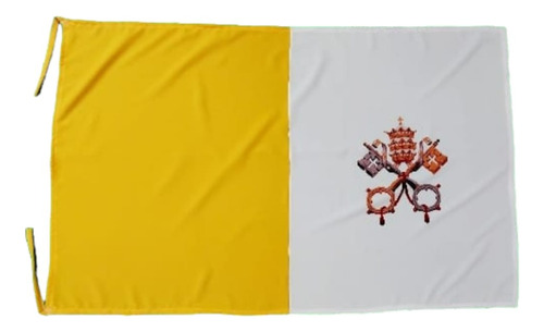Bandera De Vaticano 140 X 80cm En Tela De Buena Calidad