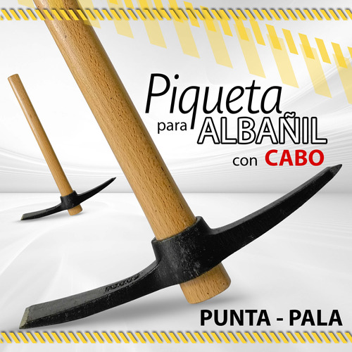 Piqueta Para Albañil Punta-pala Con Cabo / 01029