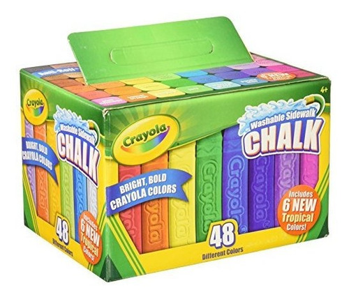 Crayola Lavable Acera Tiza, Paquete De 48